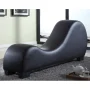 US Pride Furniture Faux Leather Yoga Stretch Relaxation Chaise - Chocolate - Image 6