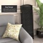 4 ft. Short Fiber Weave Folding Screen - Dark Beige - 4 Panels - Image 5