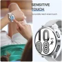 BRADCET 1/3Pack Screen Protector Hard Case for Samsung Galaxy Watch 4 40mm 44mm, Anti-Fog Tempered Glass Protective Film PC Bumper Face Watch Cover Set for Watch 4 for Women Men - Image 2