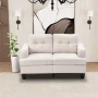 RoyalCraft Modular Sectional Sofa, Memory Foam, Button Tufted Designed, 2 Seats Sofa Couch for Living Room, Beige Velvet - Image 1