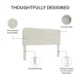 Better Homes & Gardens Juliet Full/Queen Boucle Headboard, Ivory - Image 4