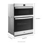 Whirlpool - 30 inch 6.4 Total Cu. Ft. Combo Wall Oven with Air Fry When Connected - White - Image 4