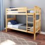 Max & Lily Bunk Bed Twin over Twin, Solid Wood Bunk Bed Frame with Ladder for Kids, 14" Safety Guardrails, Easy Assembly, No Box Spring Needed, White - Image 1