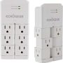 ECHOGEAR On-Wall Surge Protector with 6 Pivoting AC Outlets & 1080 Joules of Surge Protection - Low Profile Design Installs Over Existing Outlets to Protect Your Gear (White 2 Pack) - Image 5
