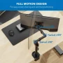 Mount-It! Monitor Arm Desk Mount | Fits 17-32 Inch Screens | Height Adjustable - Image 6