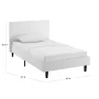 Anya White Fabric Twin Bed - Image 3