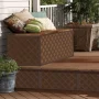 4 ft. x 8 ft. Brazilian Walnut Privacy Diamond Vinyl Lattice Panel - Framed - Image 2