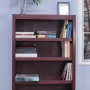 Concepts in Wood 4 Shelf Wood Bookcase, 48 inch Tall - Cherry Finish - Image 4