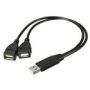 USB 2.0 A Male To 2 Dual USB Female Jack Y Splitter Hub Power Cord Adapter Cable - Image 6