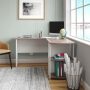 Ameriwood Home Dakota L-Shaped Desk with Bookshelves, White/ Sonoma Oak - Image 6