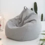 Solid Color Cloth Lazy Lounger Bean Bag Sack Chair Sofa Dust Cover Decoration - Image 2