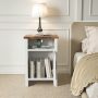 Devoko Nightstand Set of 2 Farmhouse Nightstand with Storage Shelves Bedside Tables End Table for Bedroom Modern Wood Side Table Living Room,White - Image 6