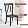 Costway Set of 2 Wood Dining Chair High Back Kitchen Whitesburg Side Chair Black - Image 6
