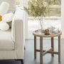 FairyHaus End Tables Living Room, Small Side Tables Living Room Bedroom for Small Spaces, Rattan Round End Table with Wood Legs 15.7in - Image 5