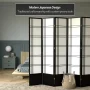 7 ft. Black 6-Panel Room Divider - Image 5