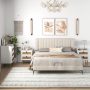 Modern End Table Bedside Table with 2 Rattan Decorated Drawers - Image 2