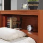 Hodedah Twin-Size Captain Bed with 3-Drawers and Headboard in Cherry - Image 5