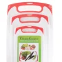 Classic Cuisine 3-Piece Plastic Cutting Boards with Juice Groove (Red) - Image 6
