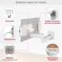 Barkan 7" to 12" Full Motion - 4 Movement Tablet Wall & Cabinet Mount, White, Firm Tablet Clamp, 360° Rotation - Image 3
