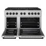 ZLINE - 48 in. Wide 8 Burner Autograph Paramount Dual Fuel Freestanding Satin Steel Range with Black Accents - Stainless Steel - Image 2