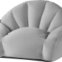Urban Shop Velvet Plush Bean Bag Sofa Chair for Kids & Adults, Blue, 27" D x 27" W 32" H - Image 5