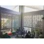 Fret 4 ft. x 32 in. Black Vinyl Decorative Screen Panel - Image 3