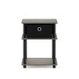 Turn-N-Tube French Oak Grey 3-Tier End Table with Storage Bin - Image 6
