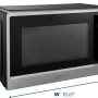 Insignia™ - .9 Cu. Ft. Compact Countertop Microwave - Stainless Steel - Image 3