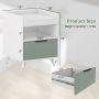Modern Nightstand with LED Lights Sliding Drawer and Open Compartment - Image 4