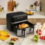 bella PRO - 4-qt. TriZone Touchscreen Air Fryer with Dual Flex Basket - Stainless Steel - Image 2