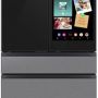 Samsung - 36 in. Wide Bespoke 23 cu. ft. Counter Depth 4-Door French Door Refrigerator with AI Family Hub+ & Inner Beverage Center - Charcoal Glass & Stainless Steel - Image 1