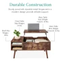 Best Choice Products Wooden Mid-Century Modern Lift Top Coffee Table w/ Hidden Storage, Removable Shelf - Brown - Image 6