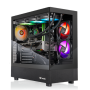 Thermaltake - LCGS View 9897X-270 Gaming Desktop AMD Ryzen 7 9800X3D 2024, 32GB Memory AMD Radeon RX 9070 XT 2TB NVMe M.2 - Black - Image 1