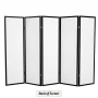 Red Lantern 5 ft. Tall Double Cross Shoji Screen - Black - 5 Panels - Image 6