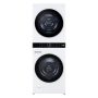 LG - 5.0 Cu. Ft. HE Smart Front Load Washer and 7.8 Cu. Ft. Electric Dryer WashTower with Steam and Ventless Heat Pump Tech - White - Image 1