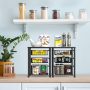 Simple Houseware 3-Tier Stackable Sliding Basket Storage Organizer Drawer for Bathroom and Kitchen, Black - Image 6