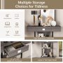 Console Table with Drawer and 2-Tier Shelves for Entryway Living Room - Image 5