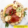 Tasty Bamboo Round Charcuterie Board with Handle, Paddle Cheese Board, 15.5" Round - Image 4