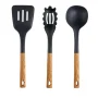 Black Nylon Cooking Utensils with Wood Design (Set of 7) - Image 5