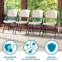 Almond Plastic Seat Outdoor Safe Plastic Folding Chair (Set of 4) - Image 5