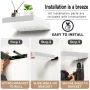 Floating Shelves, 9.25 in. x 9.25 in. White Decorative Wall Shelves - Image 4