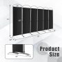 Black 6 Feet 6-Panel Freestanding Folding Privacy Screen Room Divider - Image 4