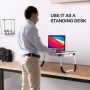 Foldable Standing Laptop Desk/Bed Tray for Dinner, Reading, TV, Eating, Breakfast, Portable Table for Bed and Couch (Gray) - Image 5