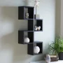 Black MDF Cubby Chessboard Floating Wall Shelf - Image 5