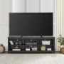 Mainstays Adjustable Shelf TV Stand for TVs up to 70 in, Black Finish - Image 2
