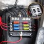 6 Way Car Boot Power Distribution 12-24V Blade Fuse Holder Box Block Panel Board - Image 2