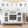 Wood Wine Storage Cabinet Sideboard Console Buffet Server - Image 2