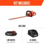 56V 22 in. Double-Sided Reciprocating Cordless Battery Powered Hedge Trimmer with 2.5Ah Battery and Charger - Image 4