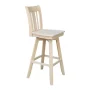 San Remo 30 in. Unfinished Wood Swivel Bar Stool - Image 2