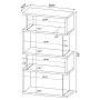Emelle 63-inch 4-shelf Glass Panel Bookshelf Black - Image 5